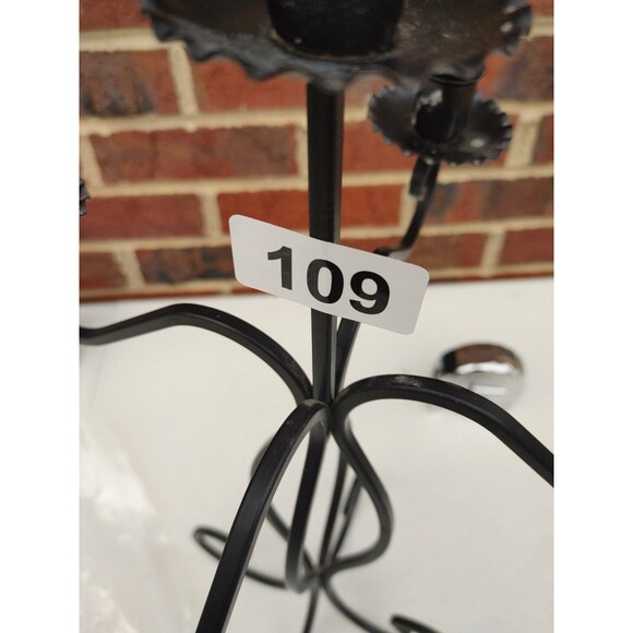 vintage wrought iron candelabra 1970s lux boho whimsygoth - Picture 7 of 7